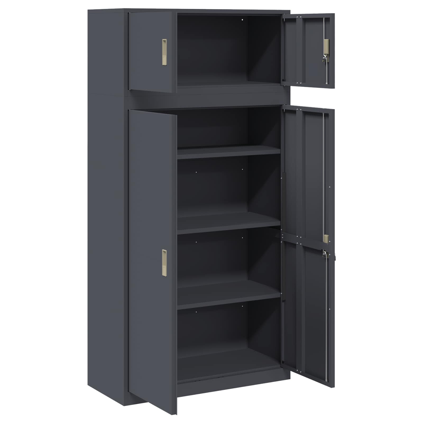 vidaXL Szafka do przechowywania 2 szt. Antracyt 90 x 40 x 180 cm Stal