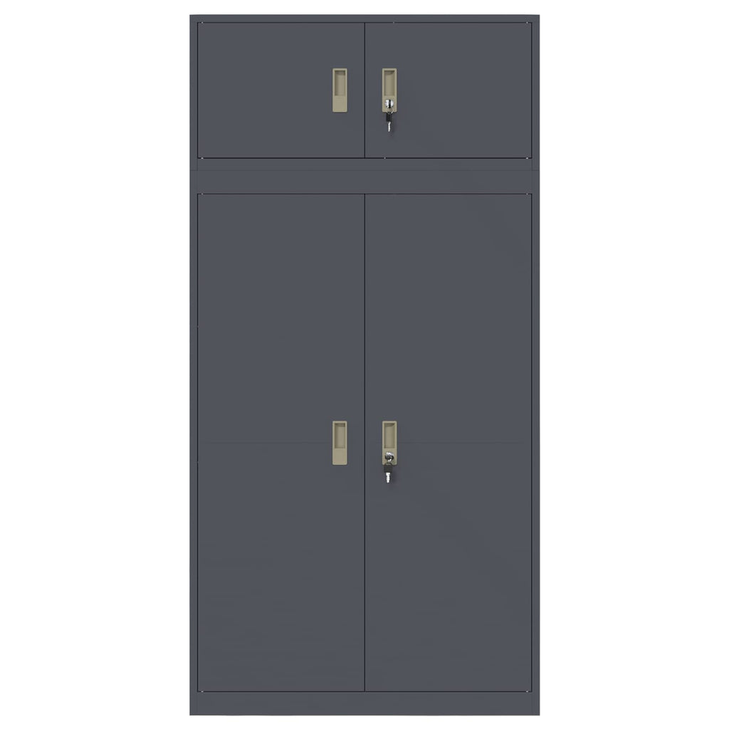 vidaXL Szafka do przechowywania 2 szt. Antracyt 90 x 40 x 180 cm Stal