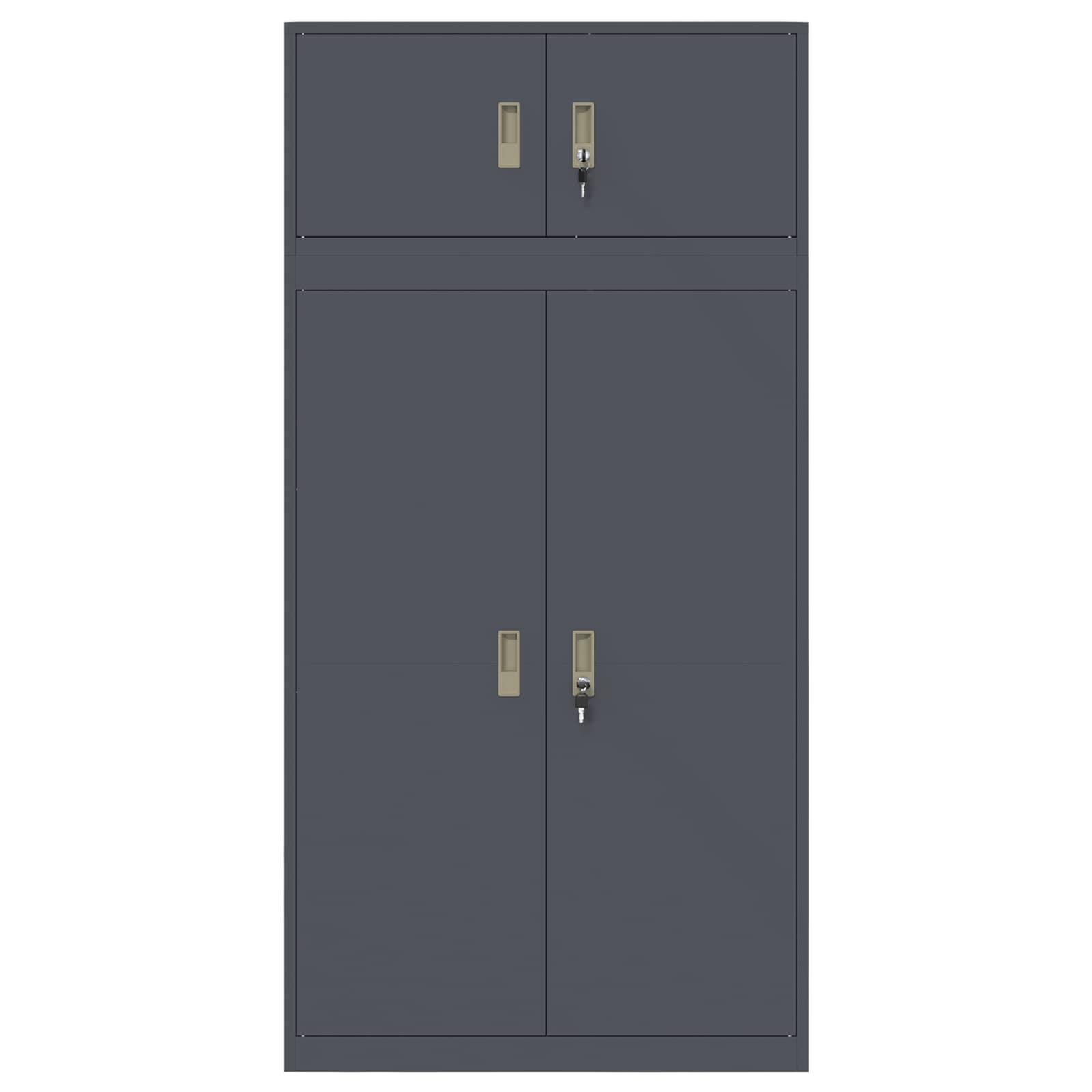 vidaXL Szafka do przechowywania 2 szt. Antracyt 90 x 40 x 180 cm Stal