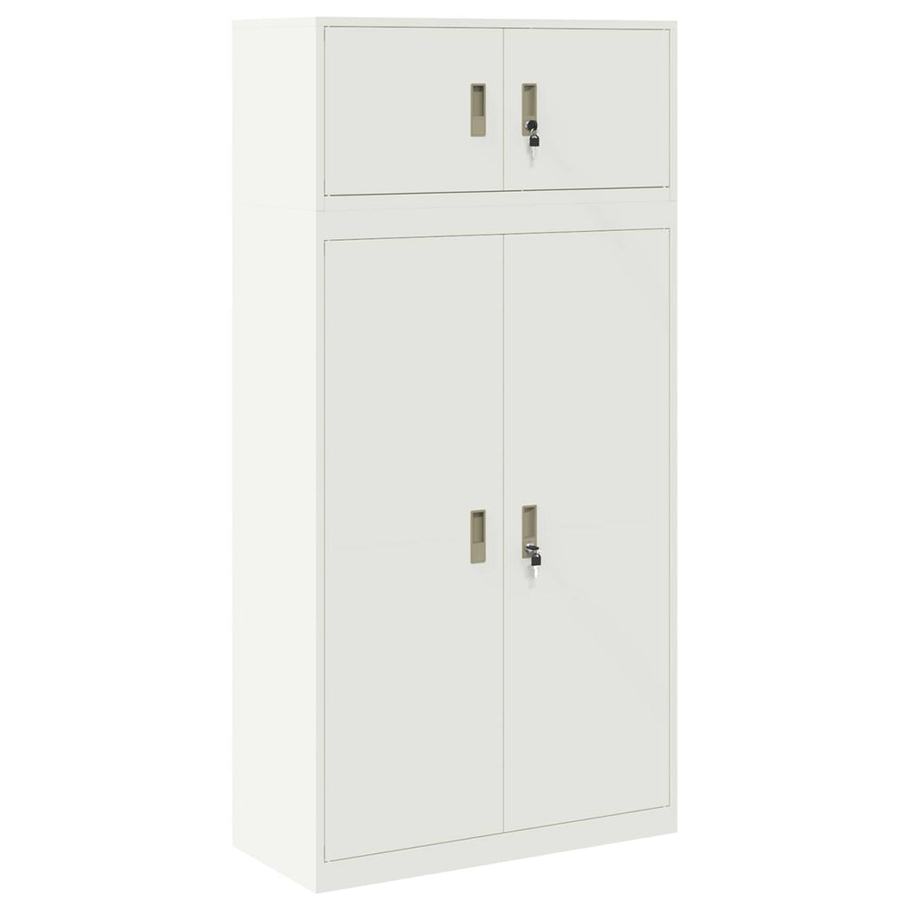 vidaXL Szafka do przechowywania 2 szt. Biały 90 x 40 x 180 cm Stal