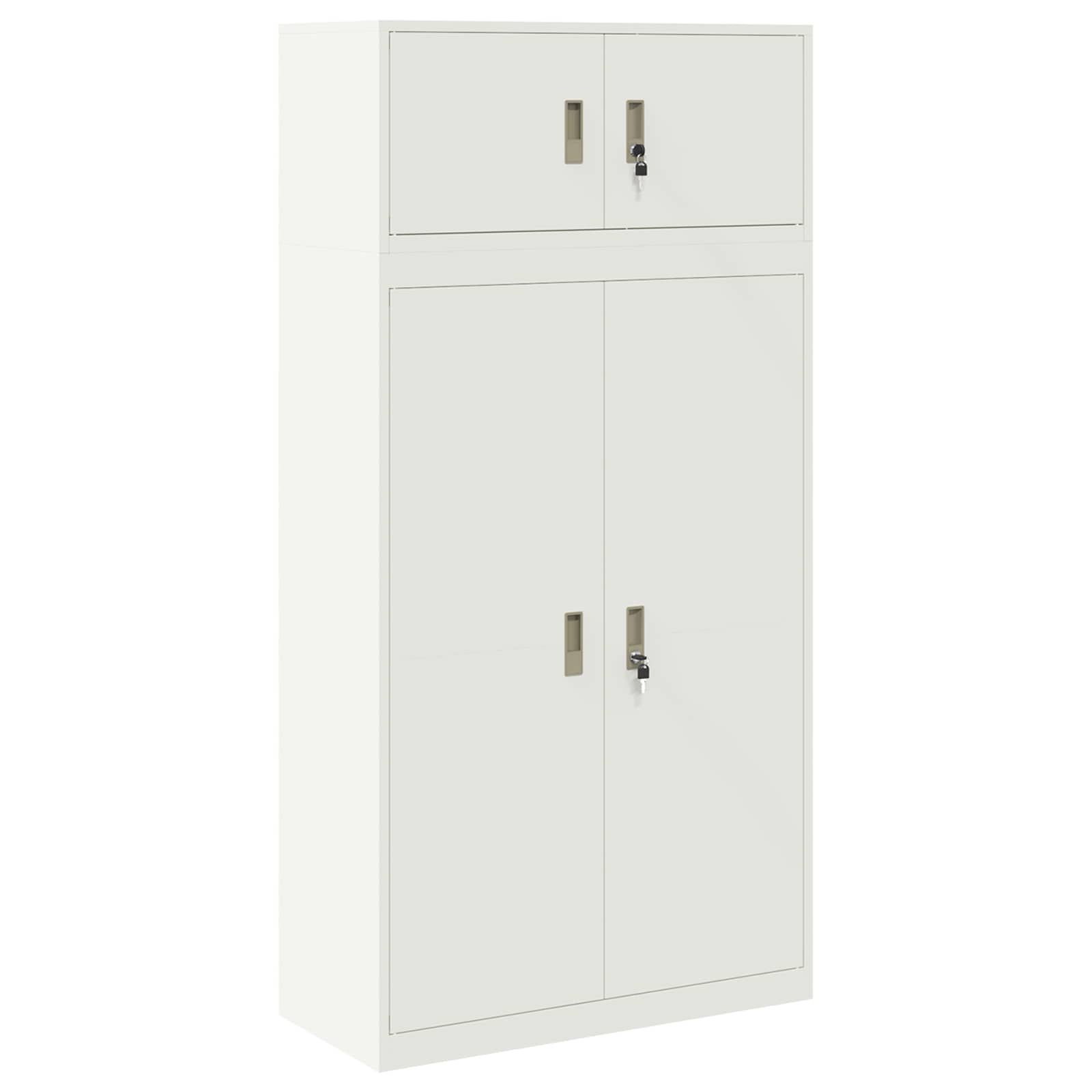 vidaXL Szafka do przechowywania 2 szt. Biały 90 x 40 x 180 cm Stal