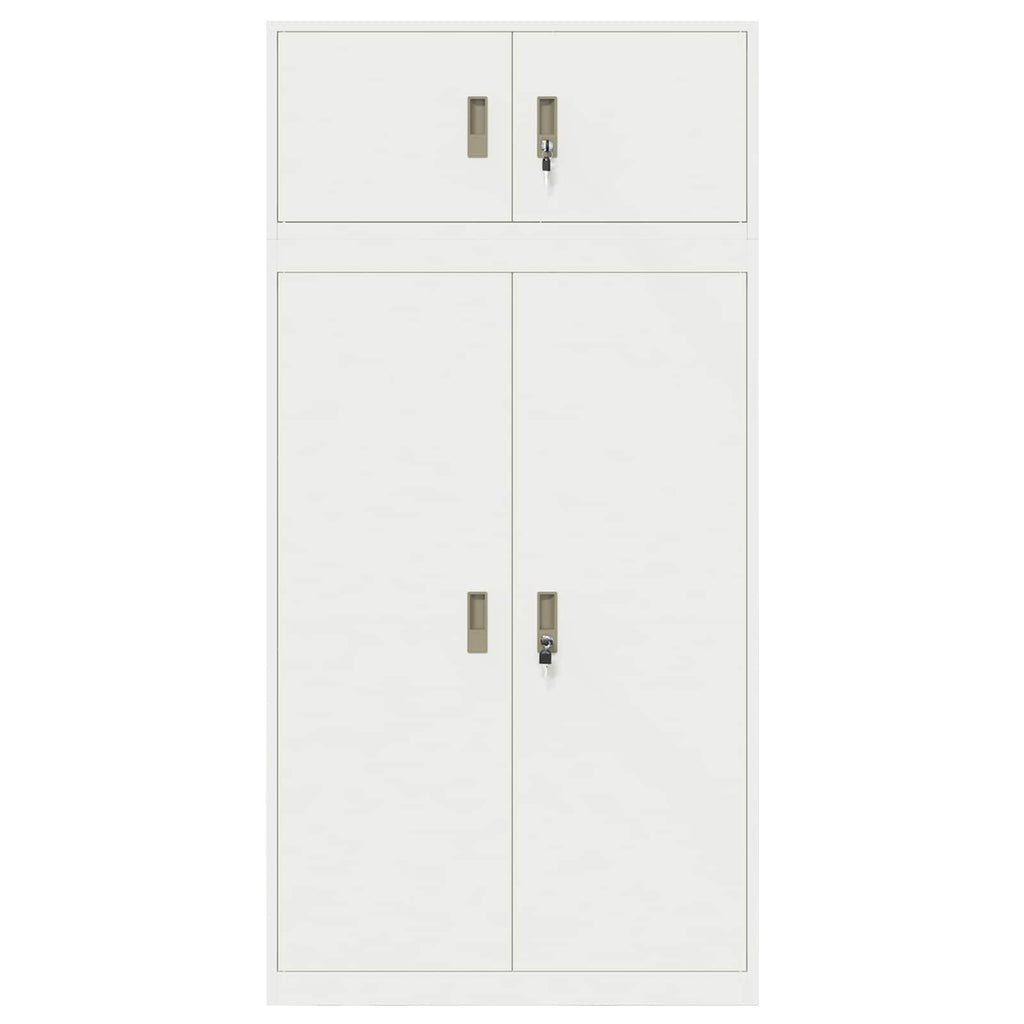 vidaXL Szafka do przechowywania 2 szt. Biały 90 x 40 x 180 cm Stal