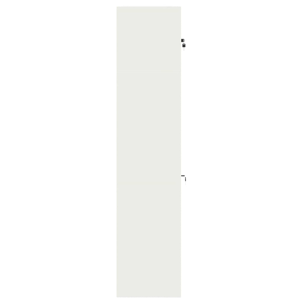 vidaXL Szafka do przechowywania 2 szt. Biały 90 x 40 x 180 cm Stal