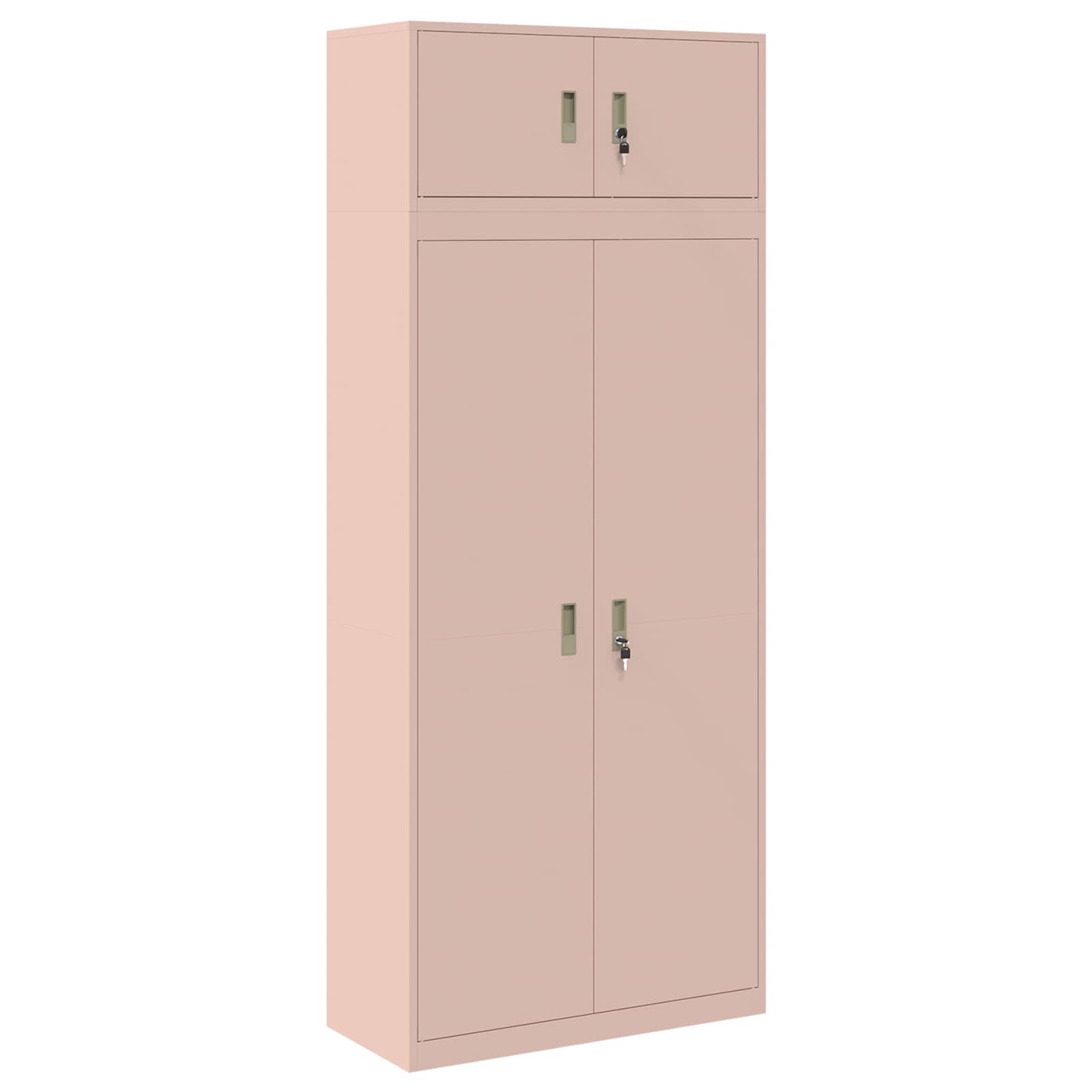vidaXL Szafka do przechowywania 2 szt. Różowy 90 x 40 x 220 cm Stal