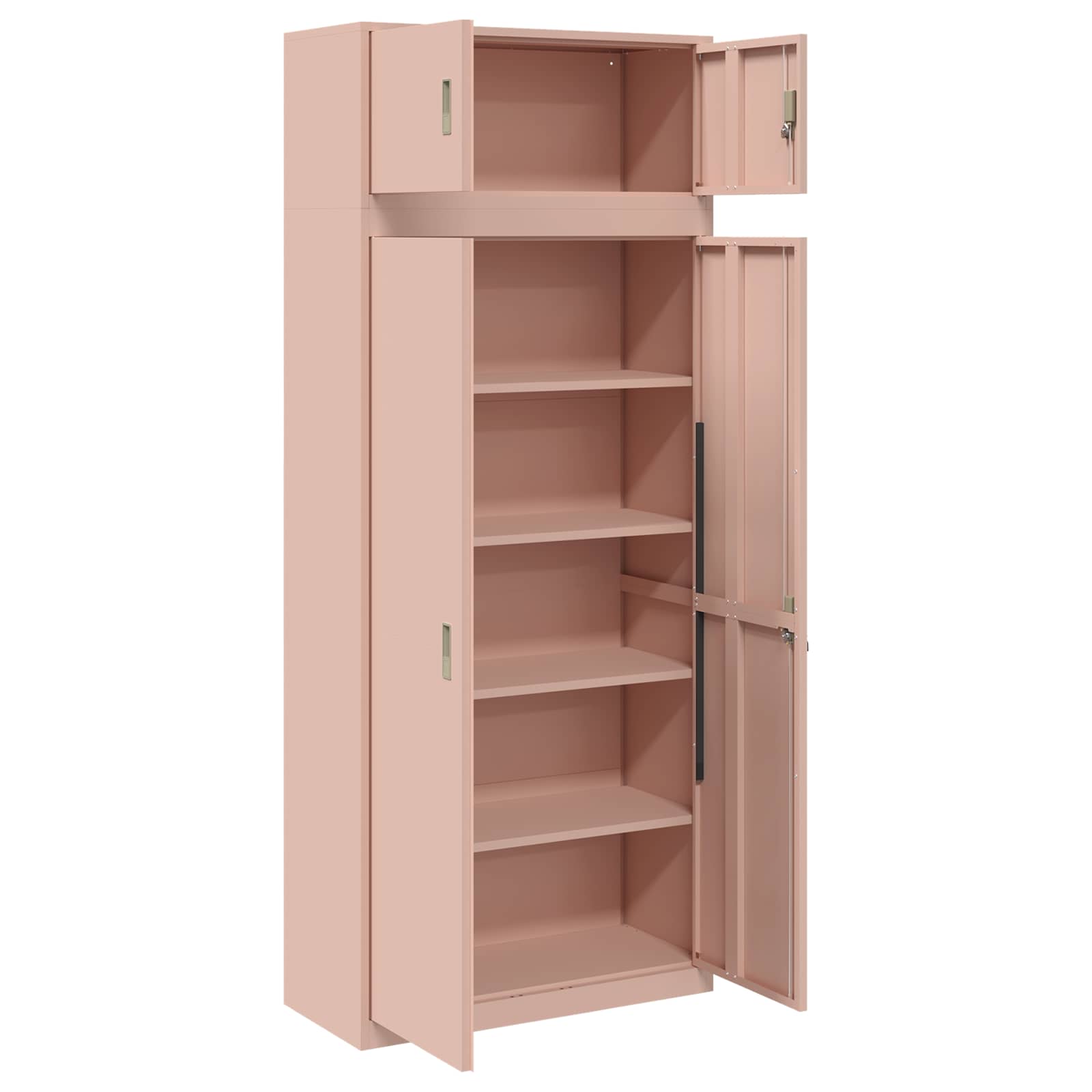 vidaXL Szafka do przechowywania 2 szt. Różowy 90 x 40 x 220 cm Stal