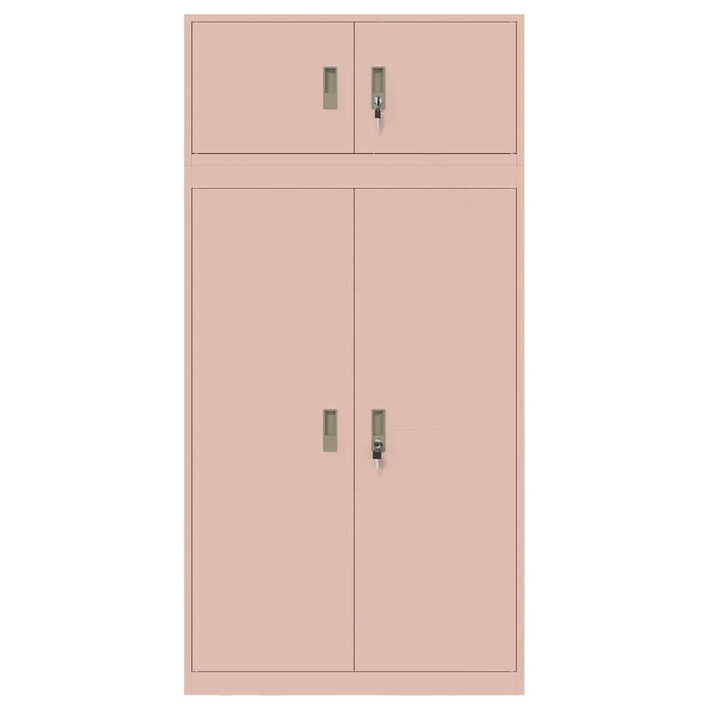 vidaXL Szafka do przechowywania 2 szt. Różowy 90 x 40 x 220 cm Stal