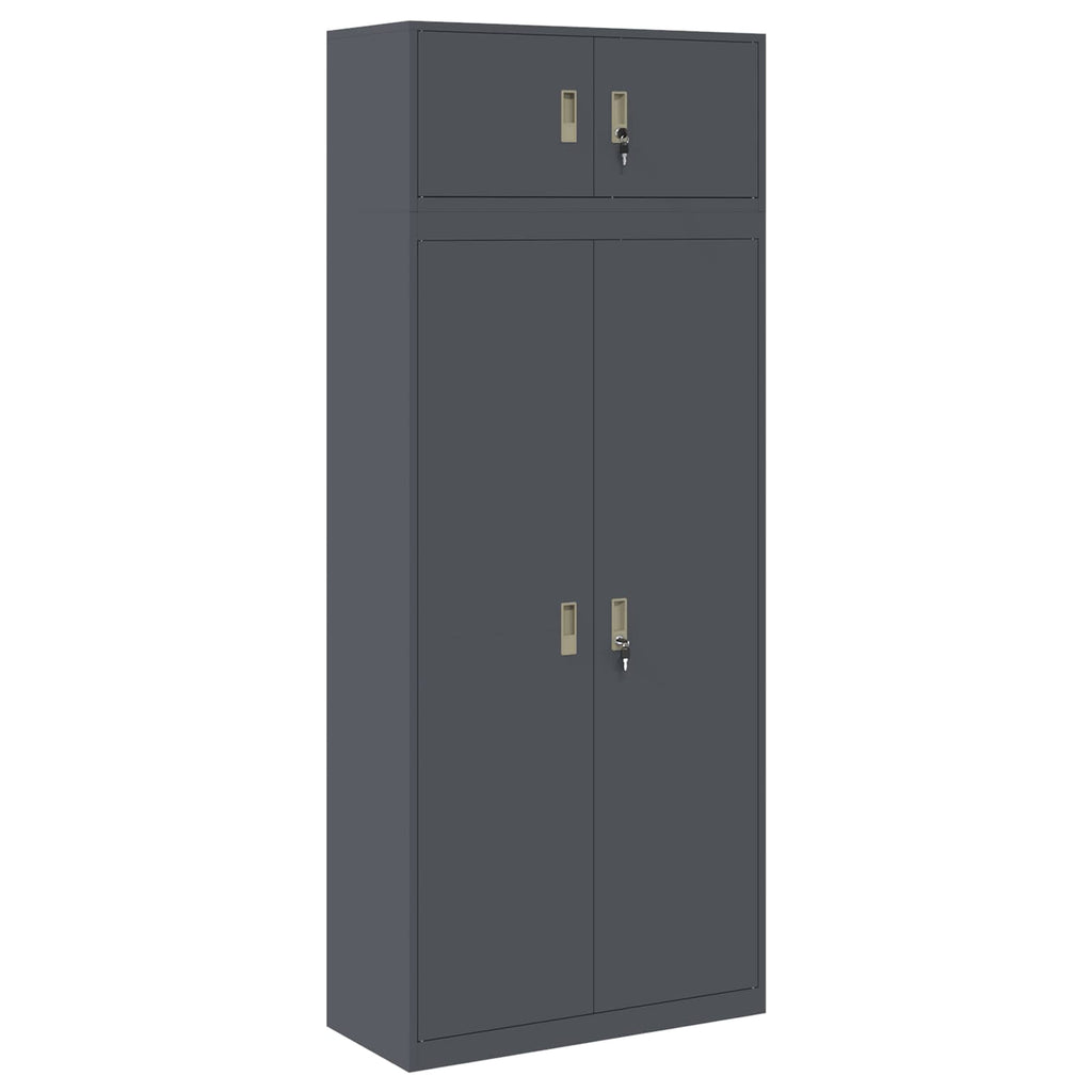 vidaXL Szafka do przechowywania 2 szt. Antracyt 90 x 40 x 220 cm Stal