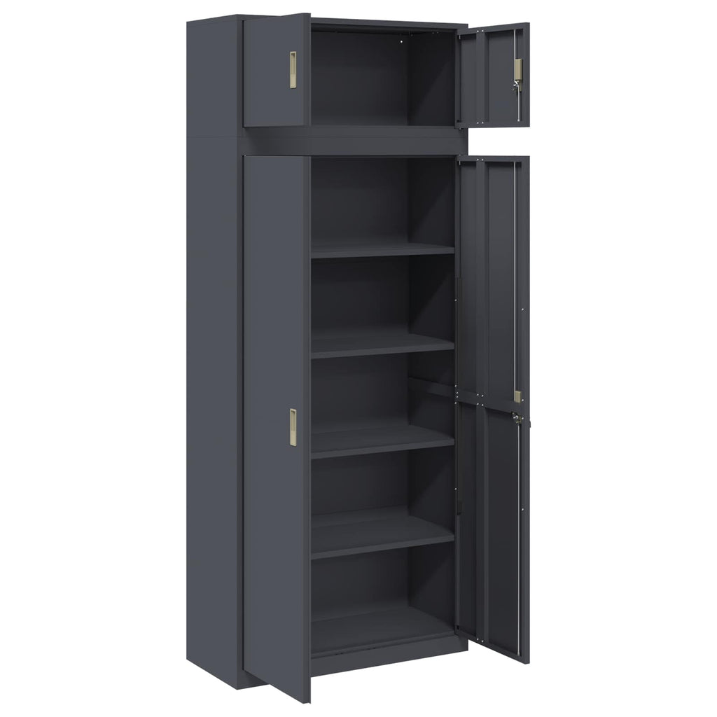 vidaXL Szafka do przechowywania 2 szt. Antracyt 90 x 40 x 220 cm Stal
