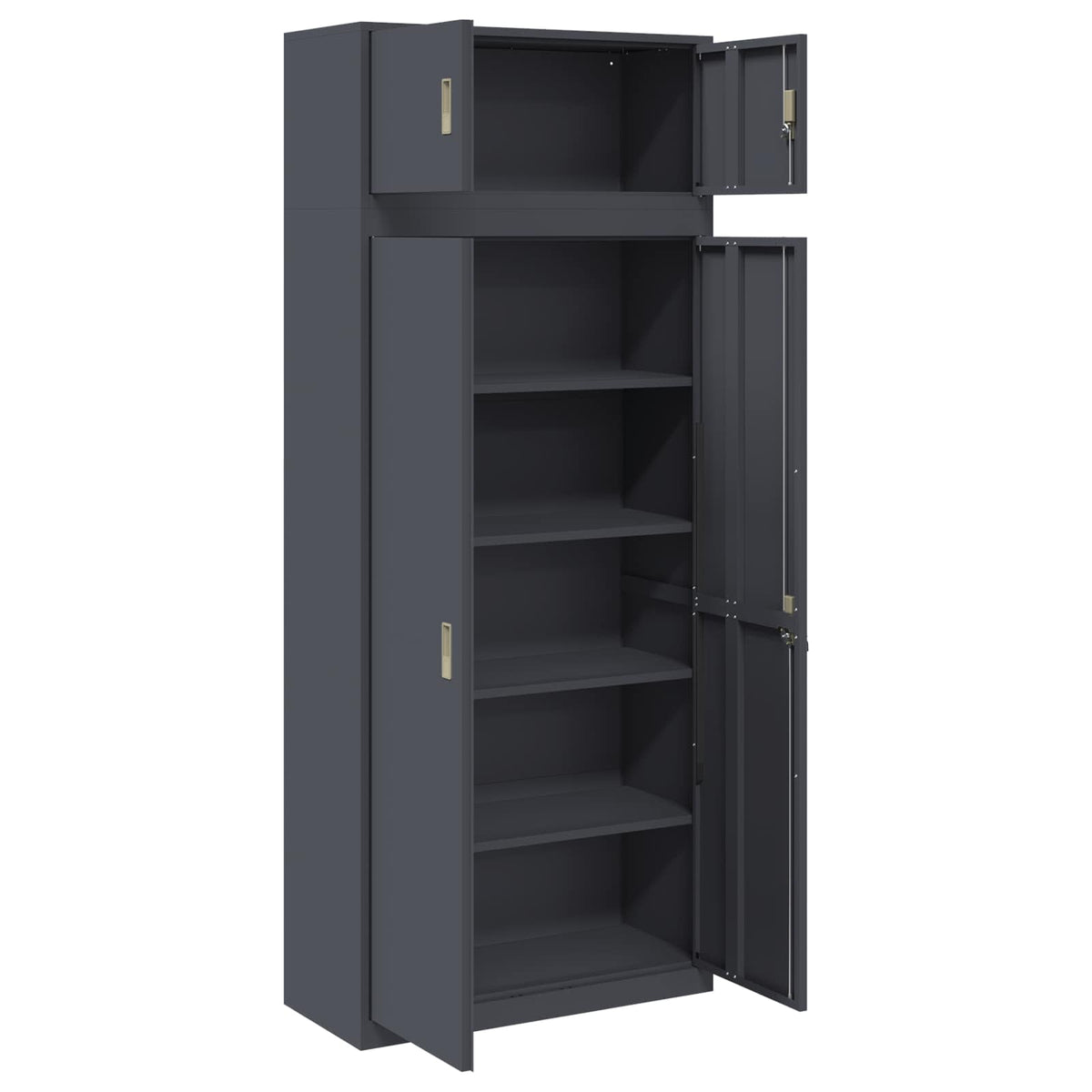 vidaXL Szafka do przechowywania 2 szt. Antracyt 90 x 40 x 220 cm Stal
