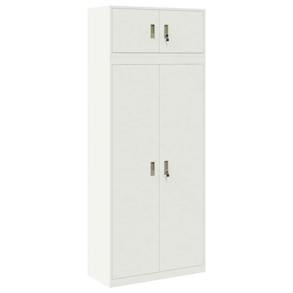 vidaXL Szafka do przechowywania 2 szt. Biały 90 x 40 x 220 cm Stal