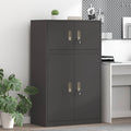 vidaXL Szafka do przechowywania 2 szt. Czarny 80 x 40 x 130 cm Stal