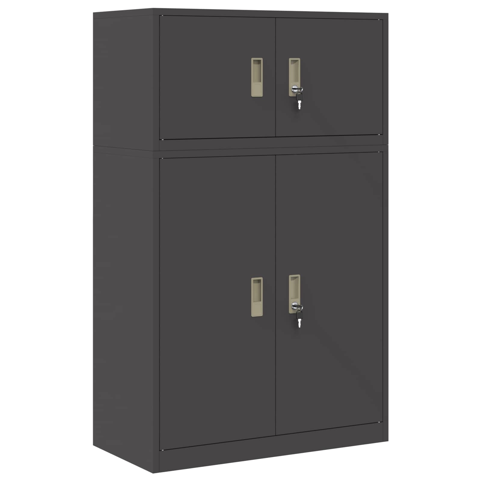 vidaXL Szafka do przechowywania 2 szt. Czarny 80 x 40 x 130 cm Stal