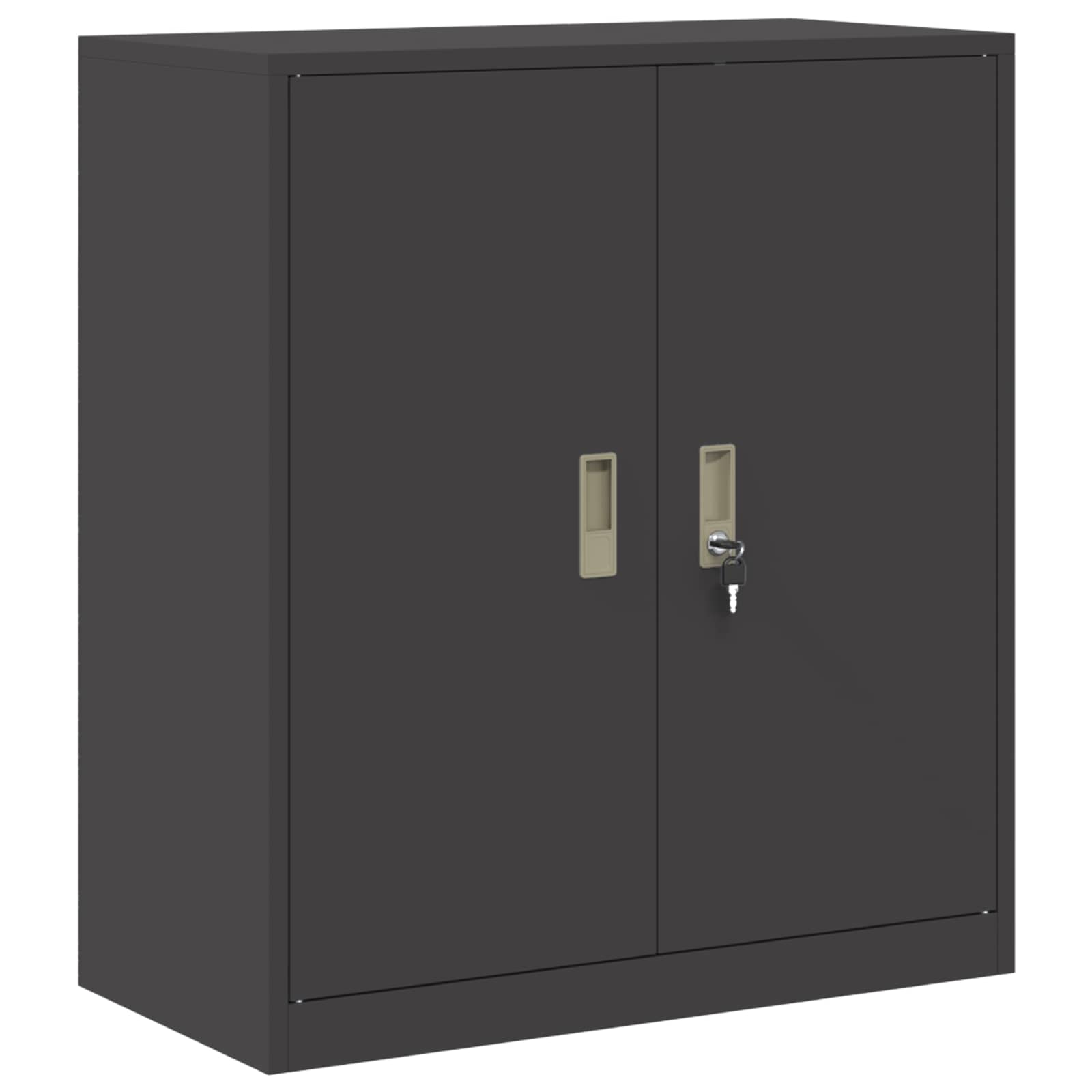 vidaXL Szafka do przechowywania 2 szt. Czarny 80 x 40 x 130 cm Stal