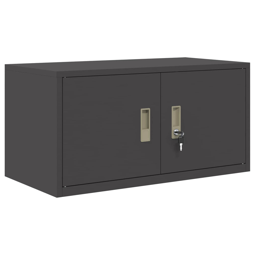vidaXL Szafka do przechowywania 2 szt. Czarny 80 x 40 x 130 cm Stal