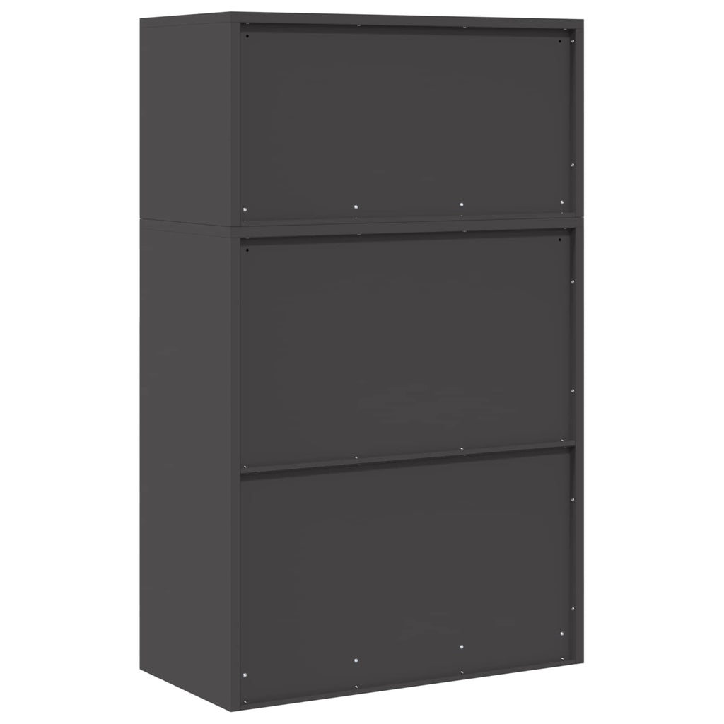 vidaXL Szafka do przechowywania 2 szt. Czarny 80 x 40 x 130 cm Stal