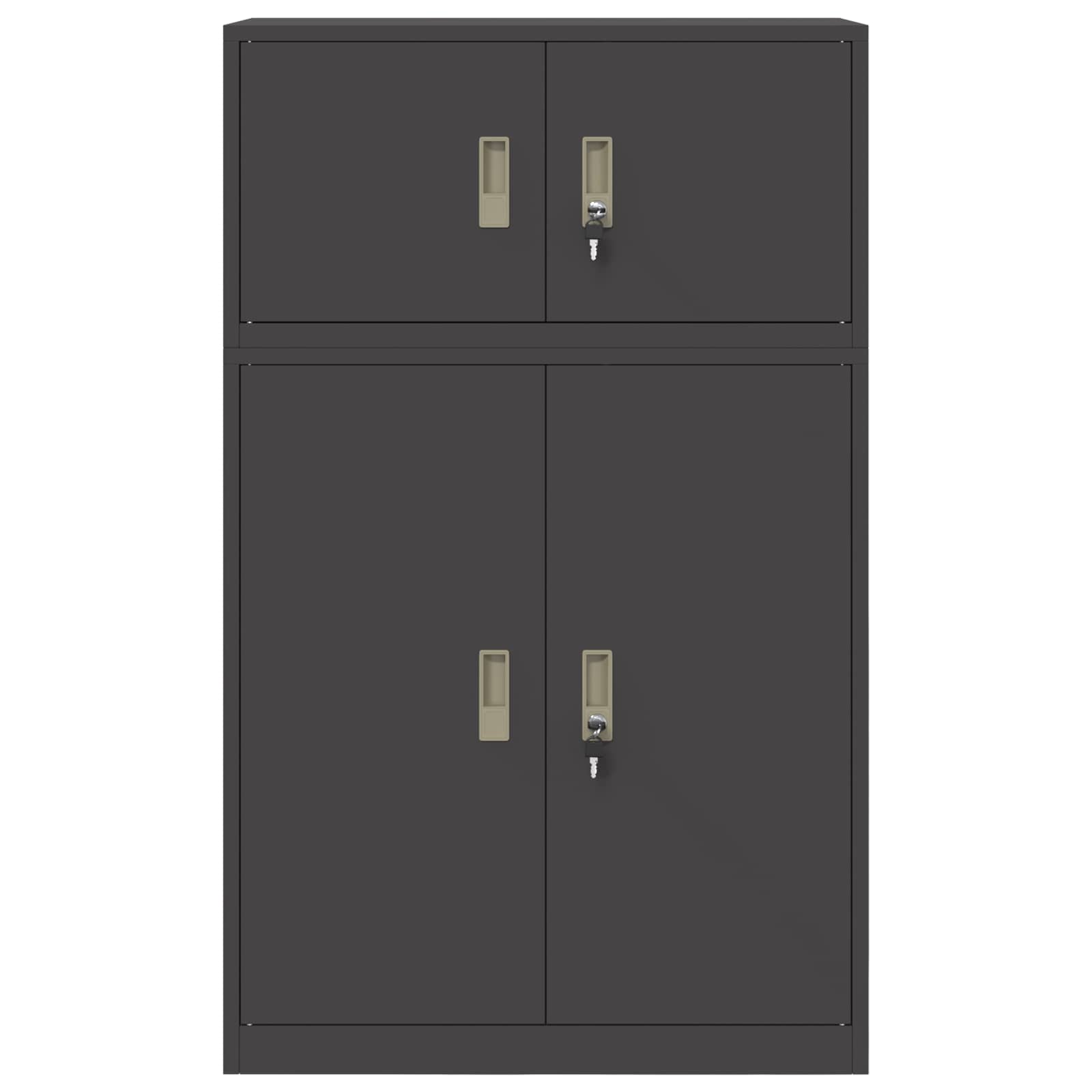 vidaXL Szafka do przechowywania 2 szt. Czarny 80 x 40 x 130 cm Stal