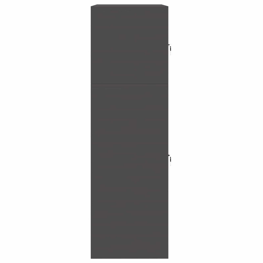 vidaXL Szafka do przechowywania 2 szt. Czarny 80 x 40 x 130 cm Stal