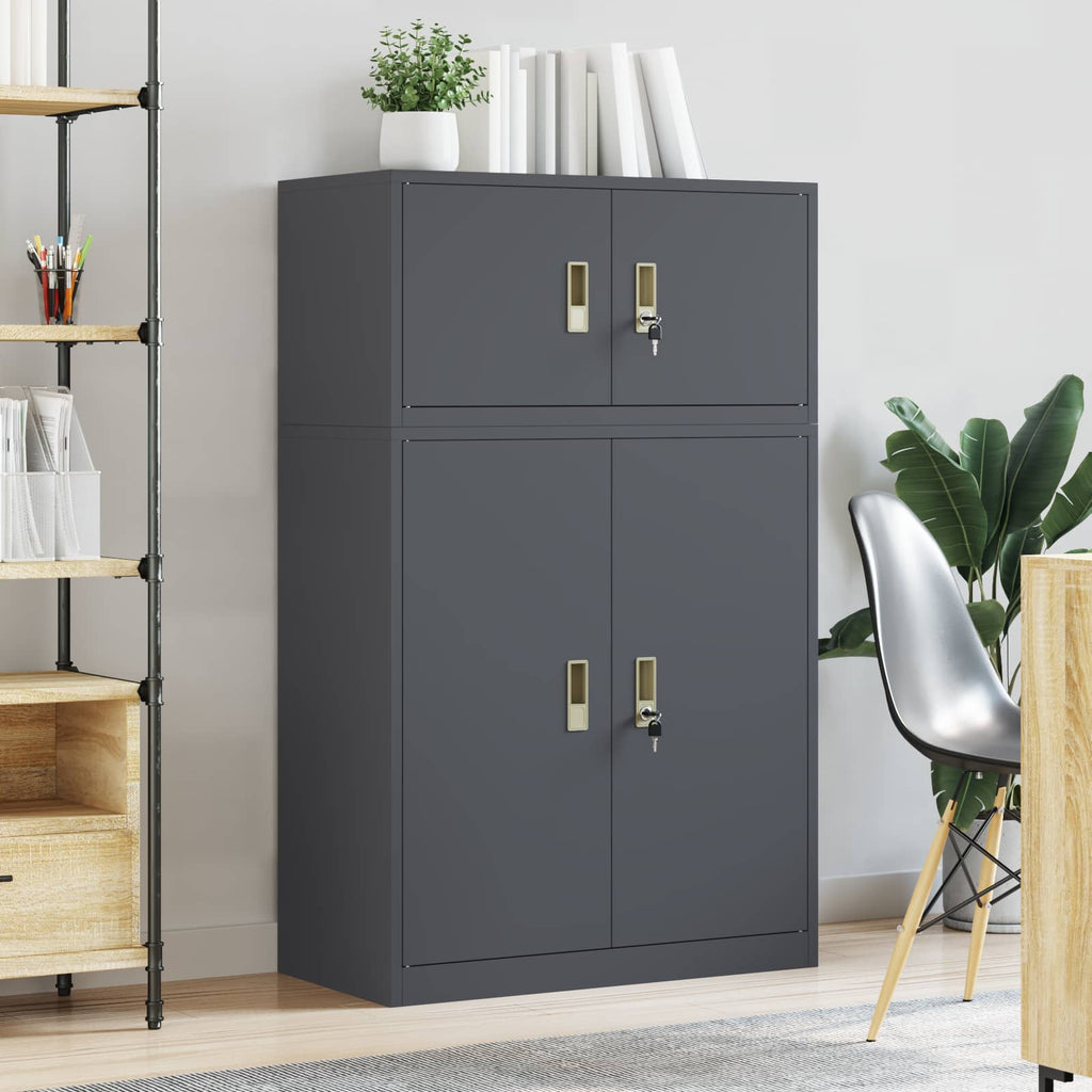 vidaXL Szafka do przechowywania 2 szt. Antracyt 80 x 40 x 130 cm Stal