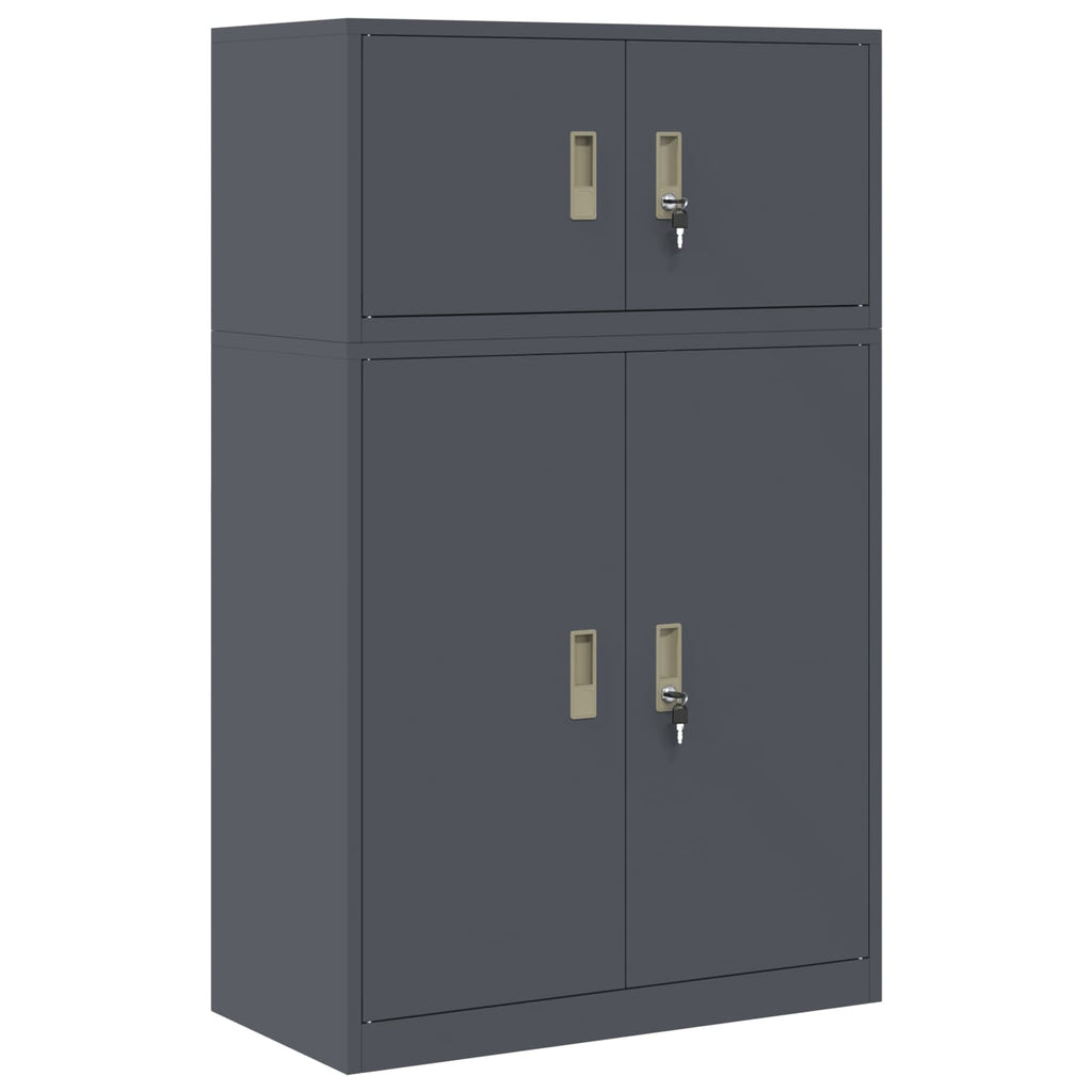 vidaXL Szafka do przechowywania 2 szt. Antracyt 80 x 40 x 130 cm Stal