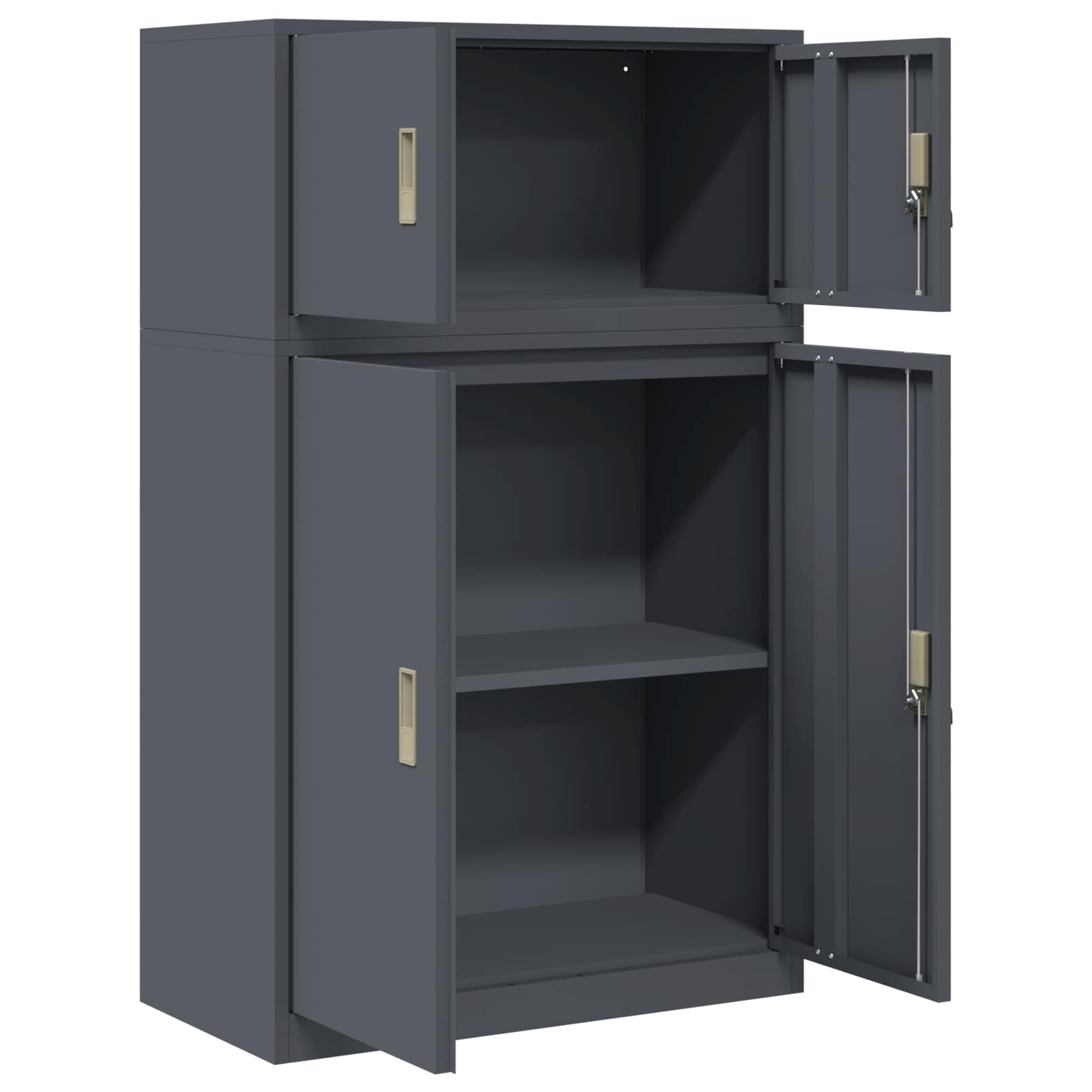 vidaXL Szafka do przechowywania 2 szt. Antracyt 80 x 40 x 130 cm Stal