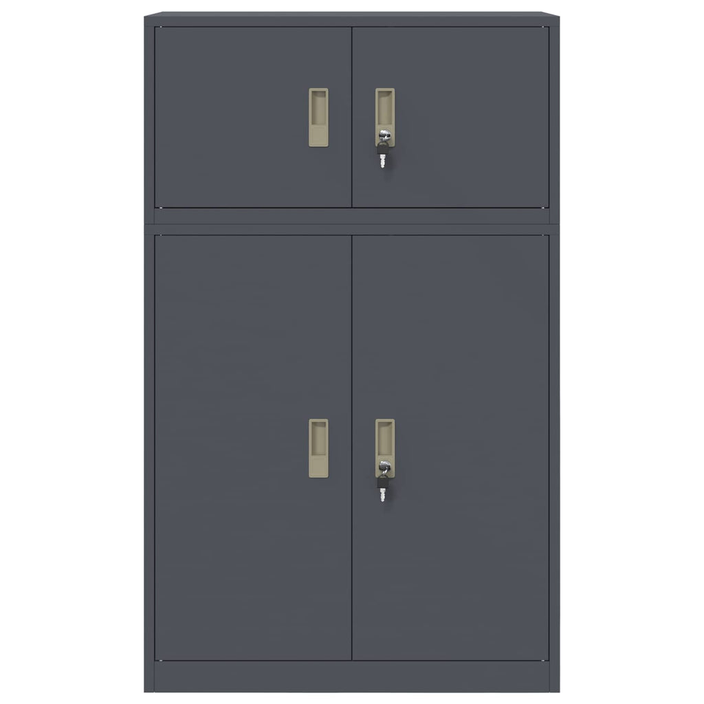 vidaXL Szafka do przechowywania 2 szt. Antracyt 80 x 40 x 130 cm Stal