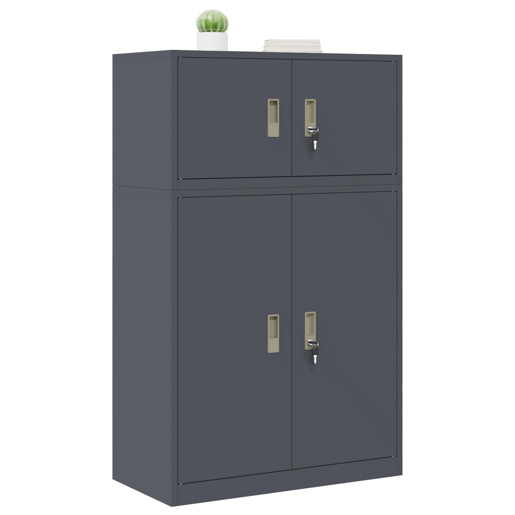 vidaXL Szafka do przechowywania 2 szt. Antracyt 80 x 40 x 130 cm Stal