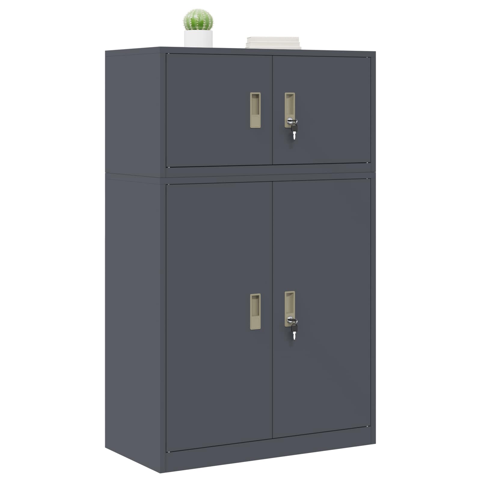 vidaXL Szafka do przechowywania 2 szt. Antracyt 80 x 40 x 130 cm Stal