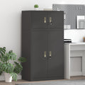 vidaXL Szafka do przechowywania 2 szt. Czarny 80 x 40 x 145 cm Stal