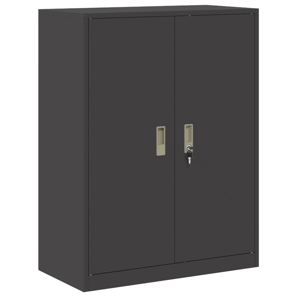 vidaXL Szafka do przechowywania 2 szt. Czarny 80 x 40 x 145 cm Stal