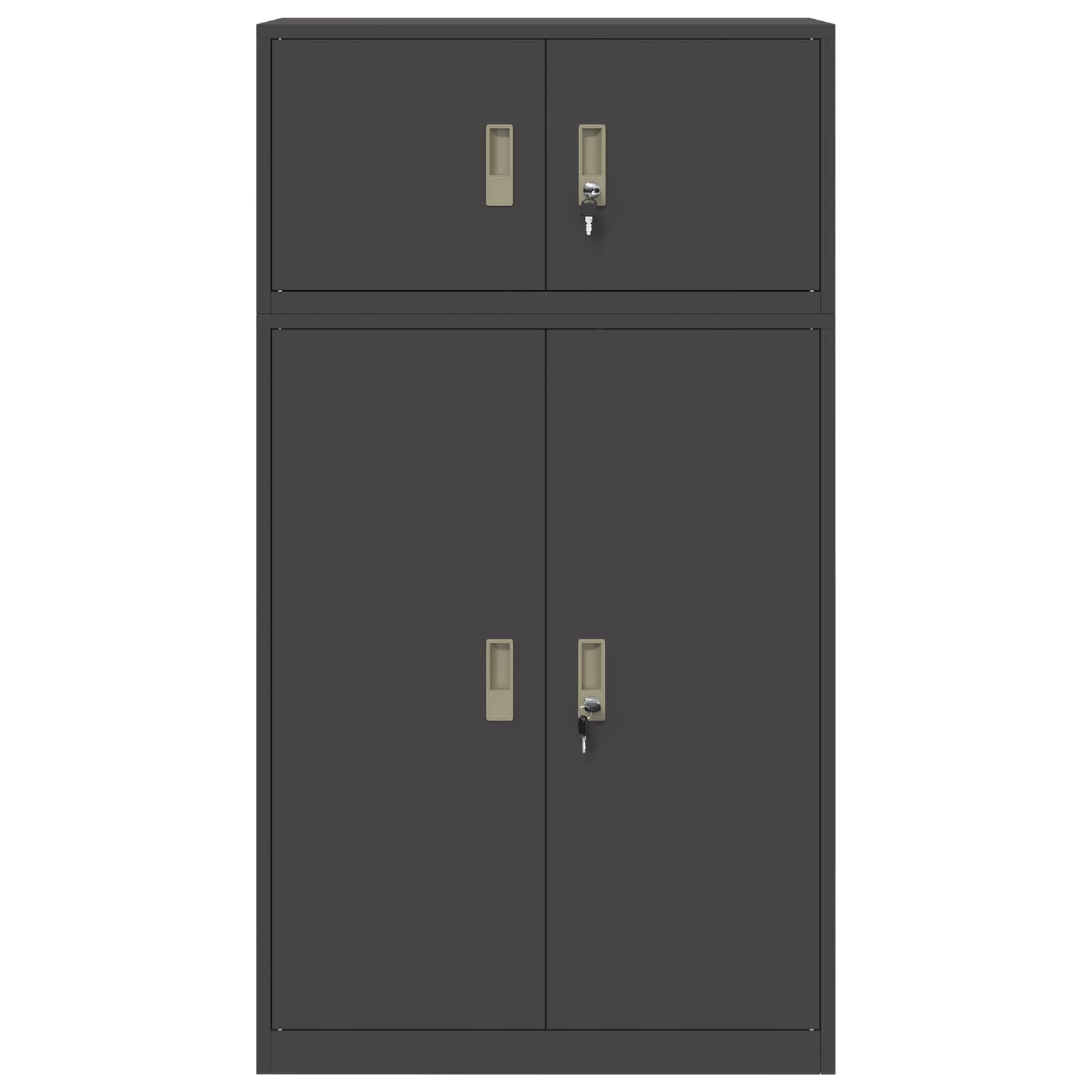 vidaXL Szafka do przechowywania 2 szt. Czarny 80 x 40 x 145 cm Stal