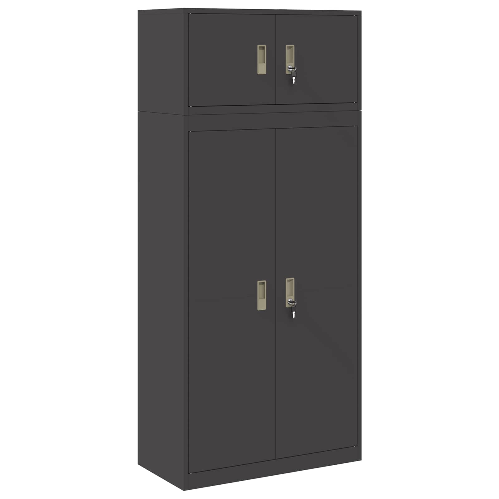 vidaXL Szafka do przechowywania 2 szt. Czarny 80 x 40 x 180 cm Stal