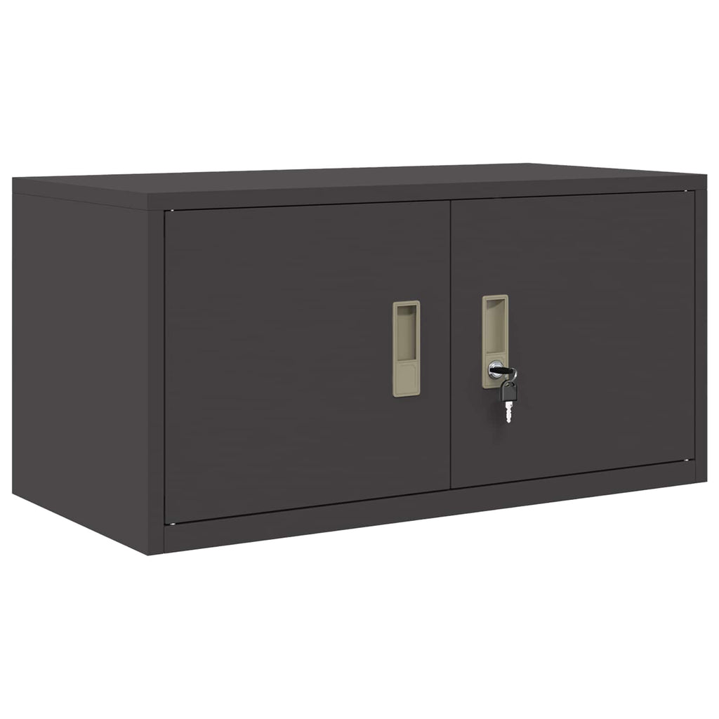 vidaXL Szafka do przechowywania 2 szt. Czarny 80 x 40 x 180 cm Stal