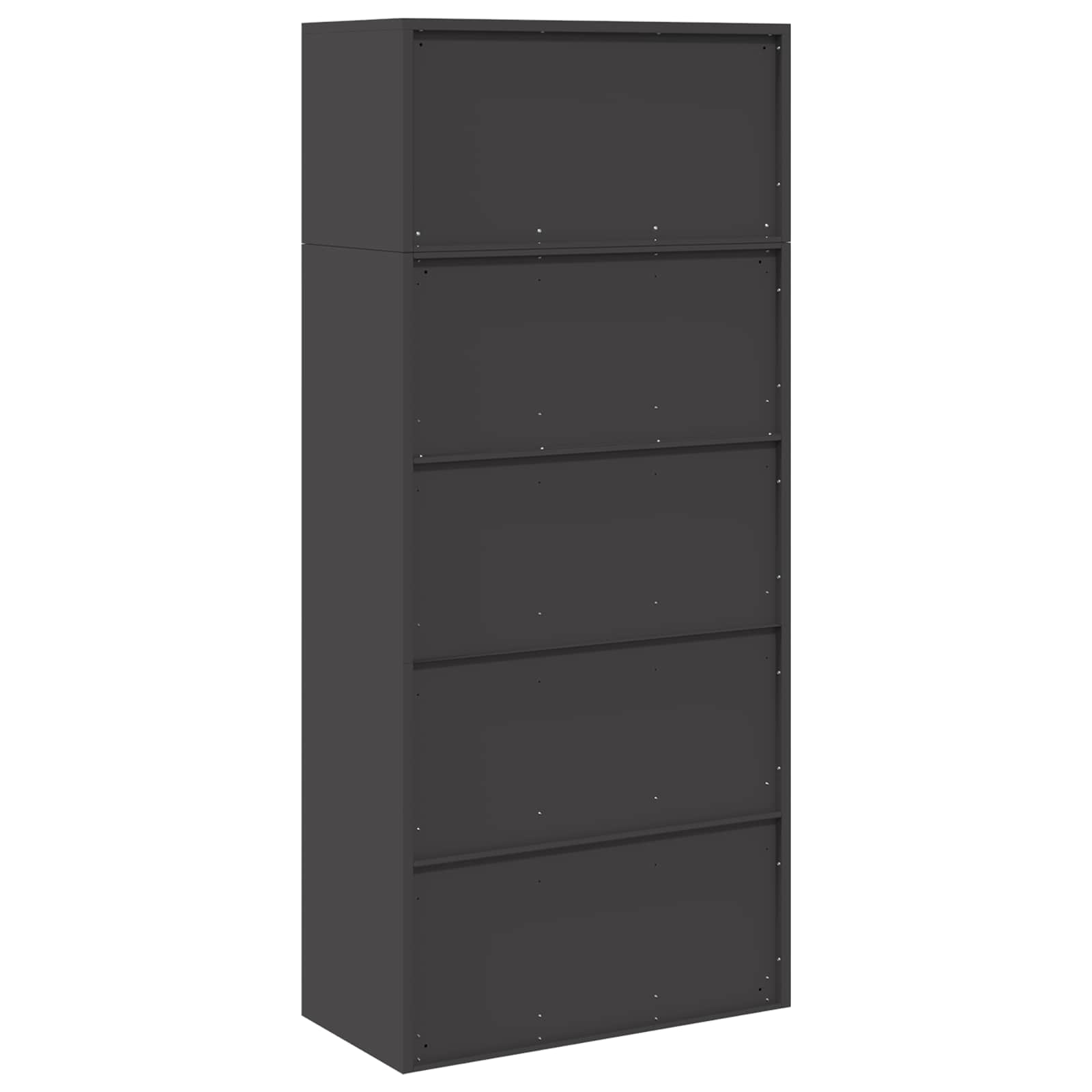 vidaXL Szafka do przechowywania 2 szt. Czarny 80 x 40 x 180 cm Stal