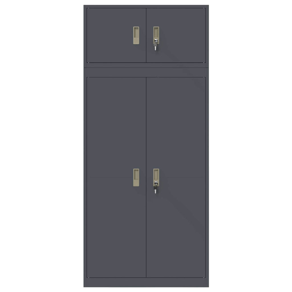 vidaXL Szafka do przechowywania 2 szt. Antracyt 80 x 40 x 180 cm Stal