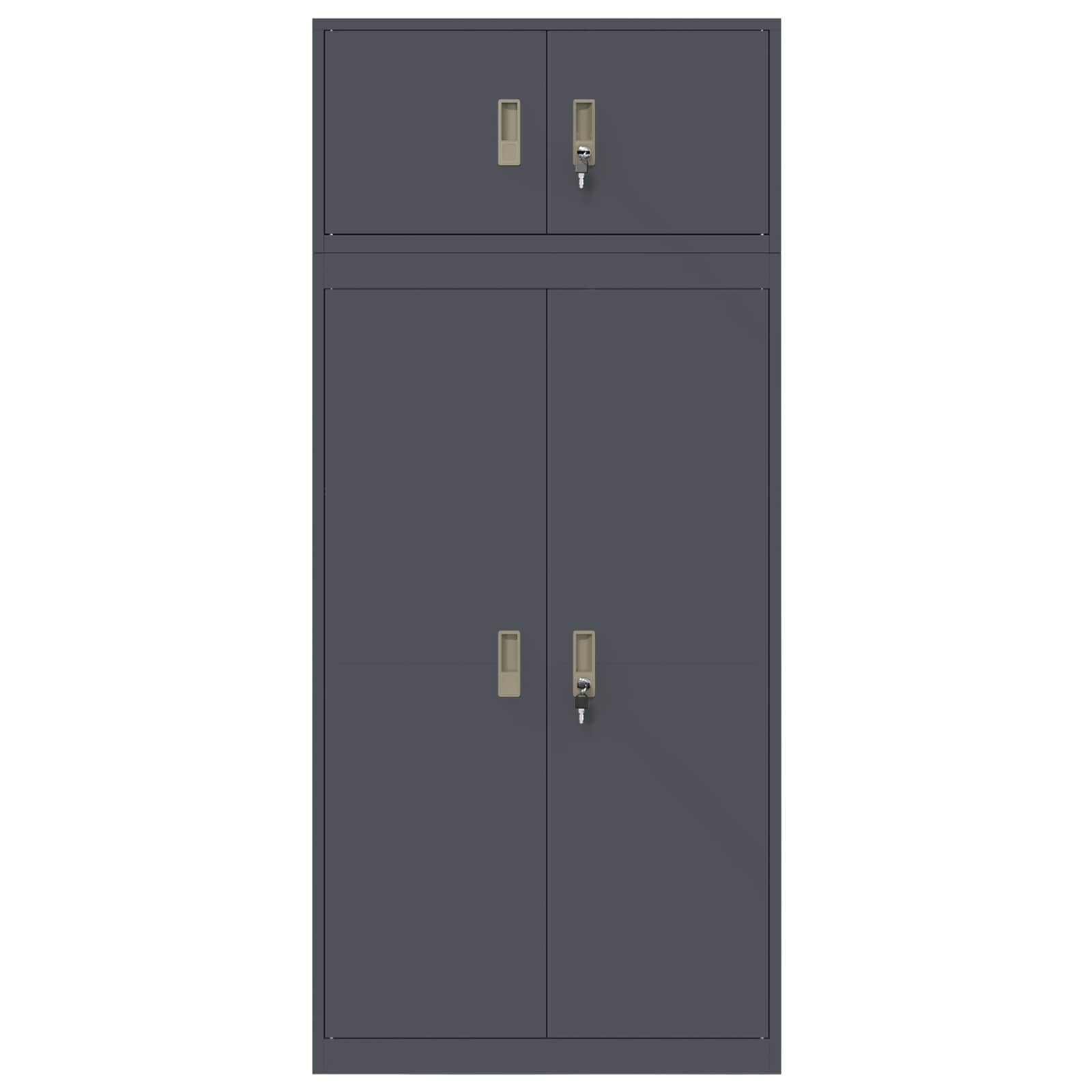 vidaXL Szafka do przechowywania 2 szt. Antracyt 80 x 40 x 180 cm Stal