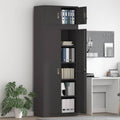 vidaXL Szafka do przechowywania 2 szt. Czarny 80 x 40 x 220 cm Stal