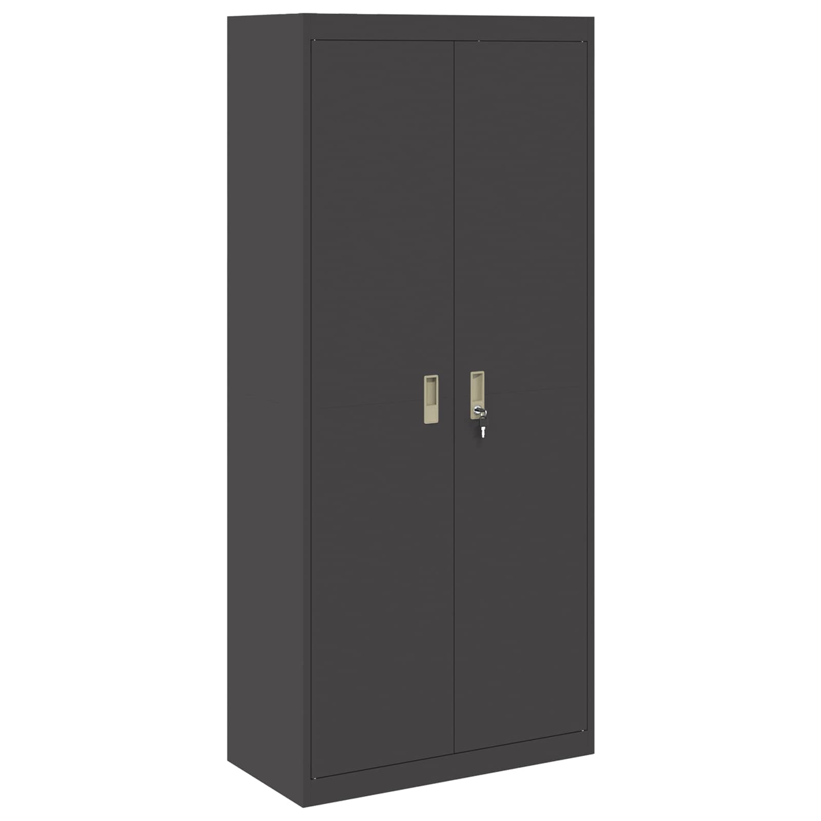 vidaXL Szafka do przechowywania 2 szt. Czarny 80 x 40 x 220 cm Stal
