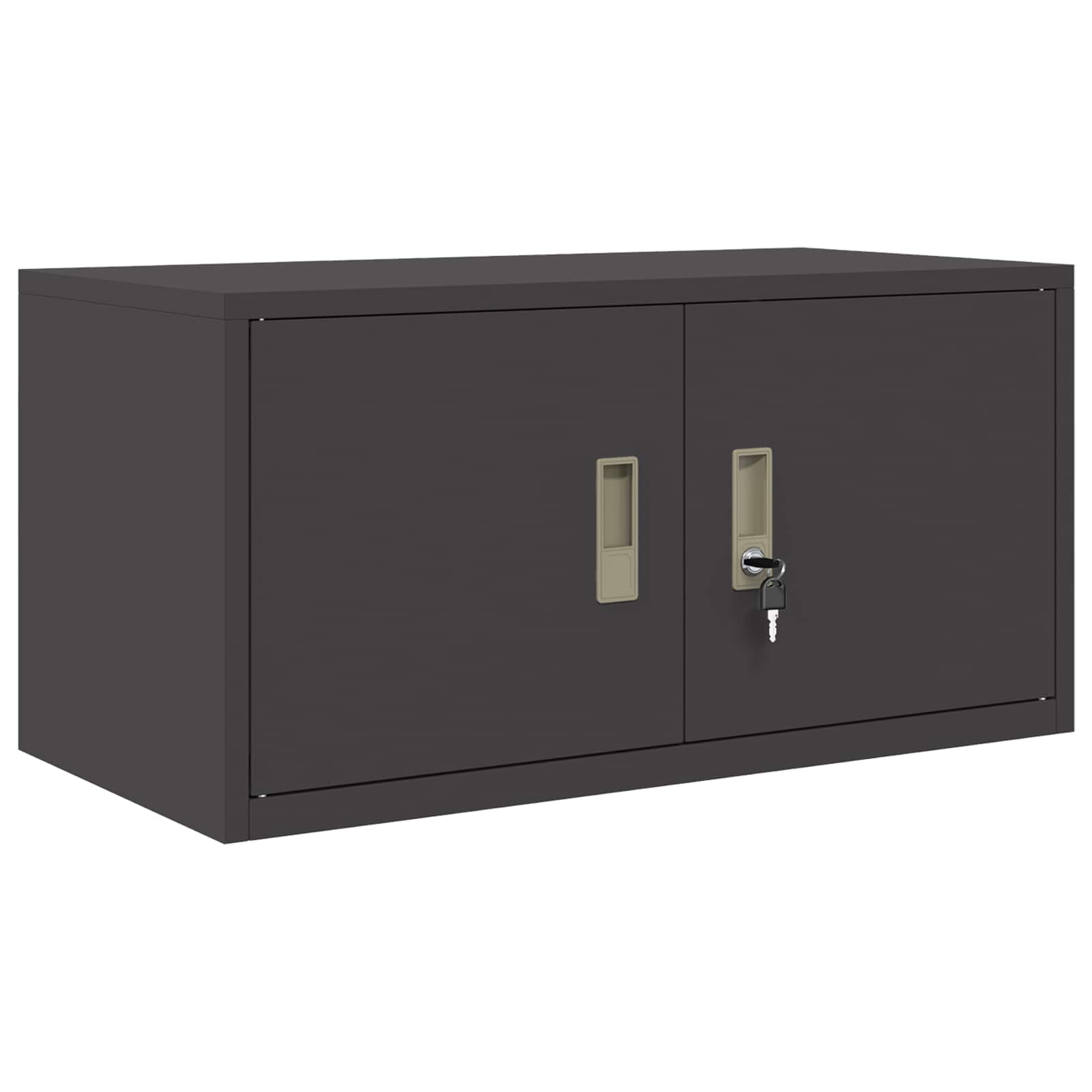 vidaXL Szafka do przechowywania 2 szt. Czarny 80 x 40 x 220 cm Stal