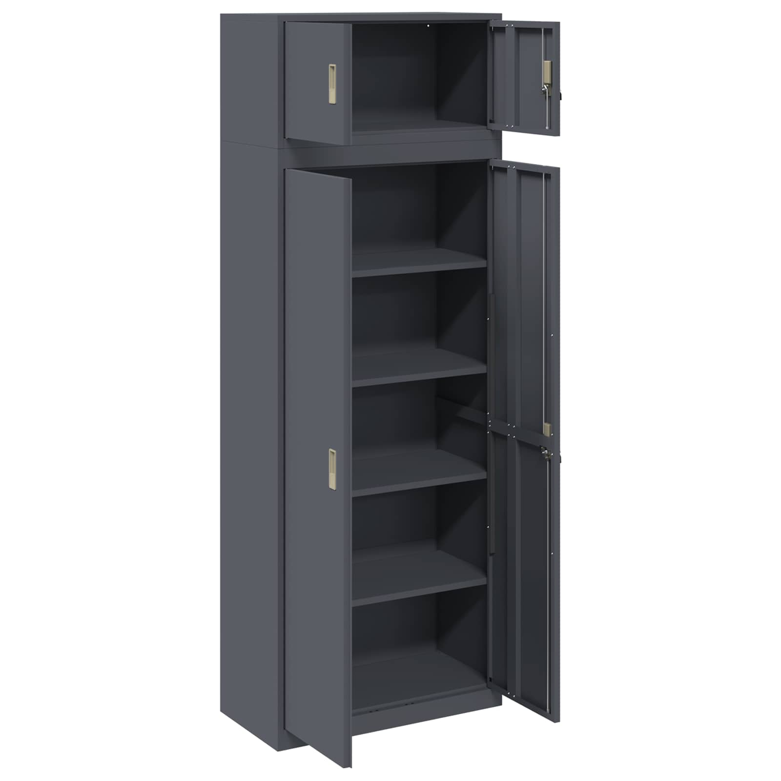 vidaXL Szafka do przechowywania 2 szt. Antracyt 80 x 40 x 220 cm Stal