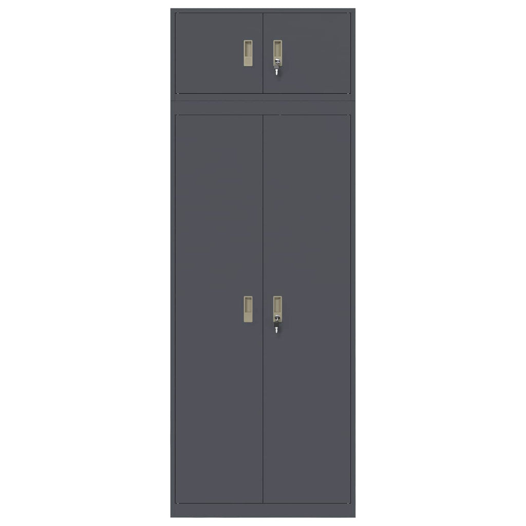 vidaXL Szafka do przechowywania 2 szt. Antracyt 80 x 40 x 220 cm Stal
