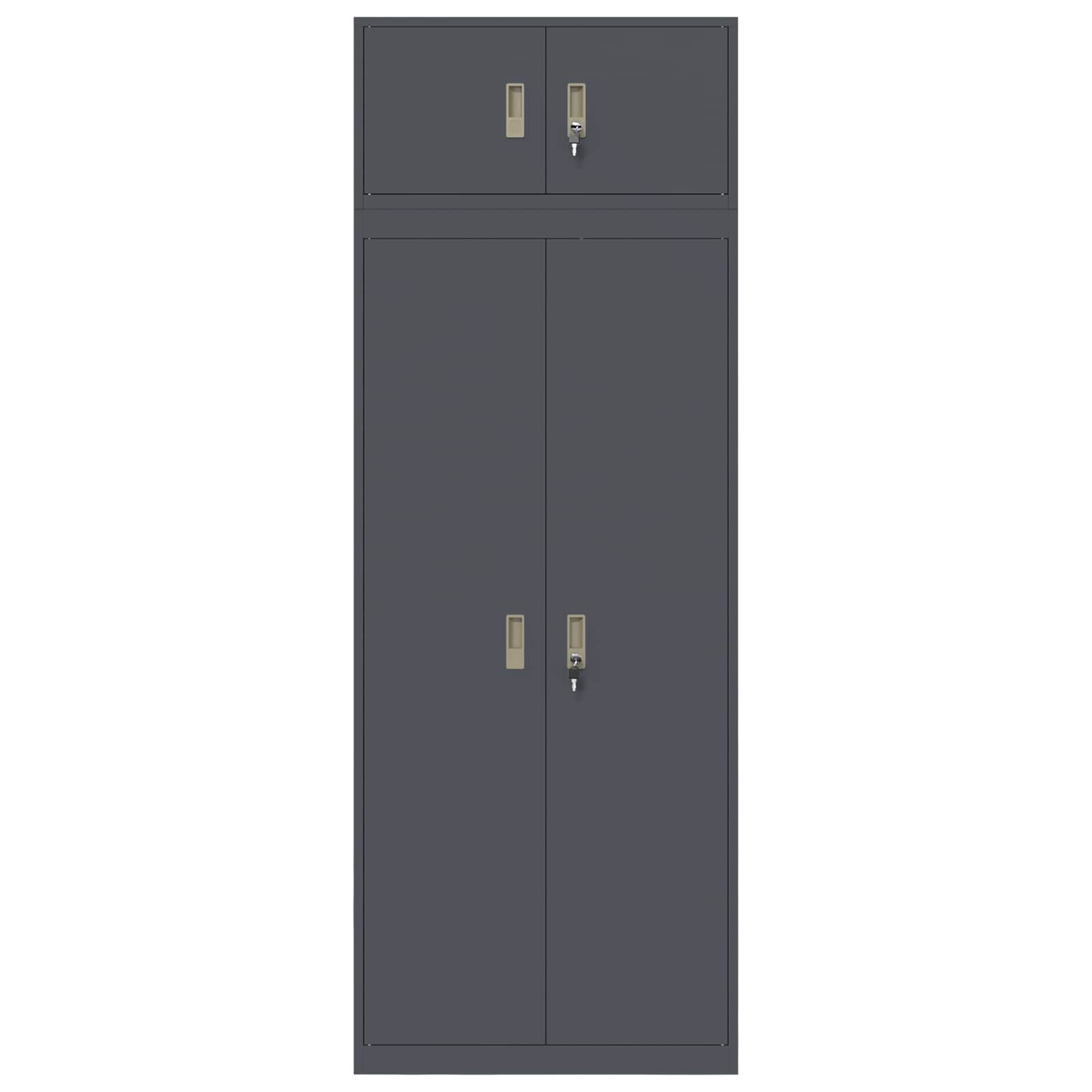 vidaXL Szafka do przechowywania 2 szt. Antracyt 80 x 40 x 220 cm Stal