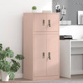 vidaXL Szafka do przechowywania 2 szt. Różowy 60 x 40 x 130 cm Stal