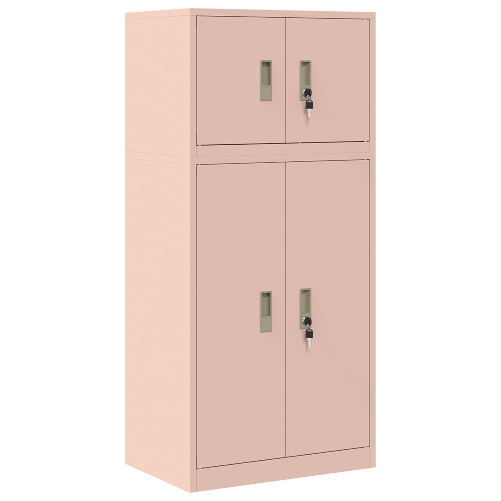 vidaXL Szafka do przechowywania 2 szt. Różowy 60 x 40 x 130 cm Stal