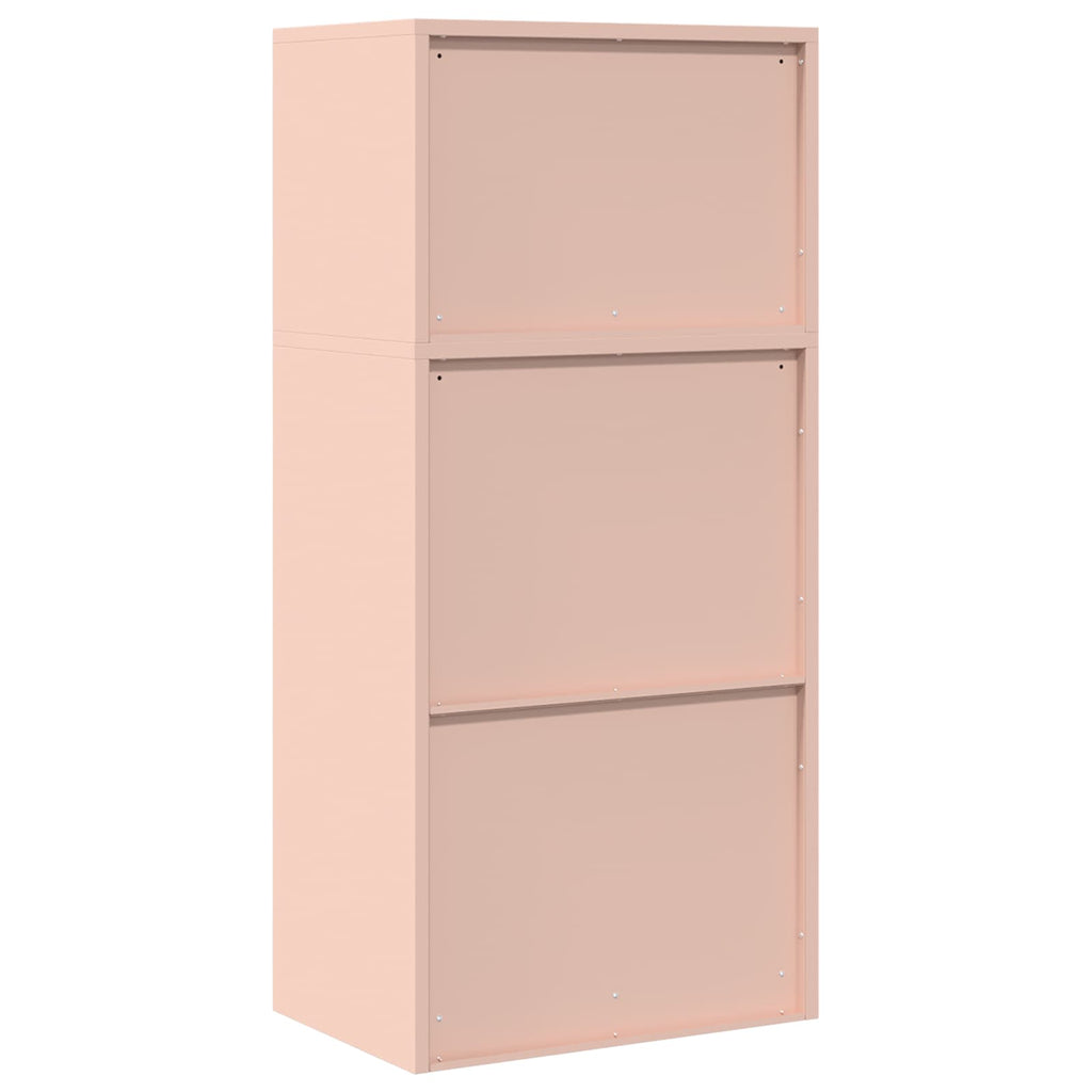 vidaXL Szafka do przechowywania 2 szt. Różowy 60 x 40 x 130 cm Stal
