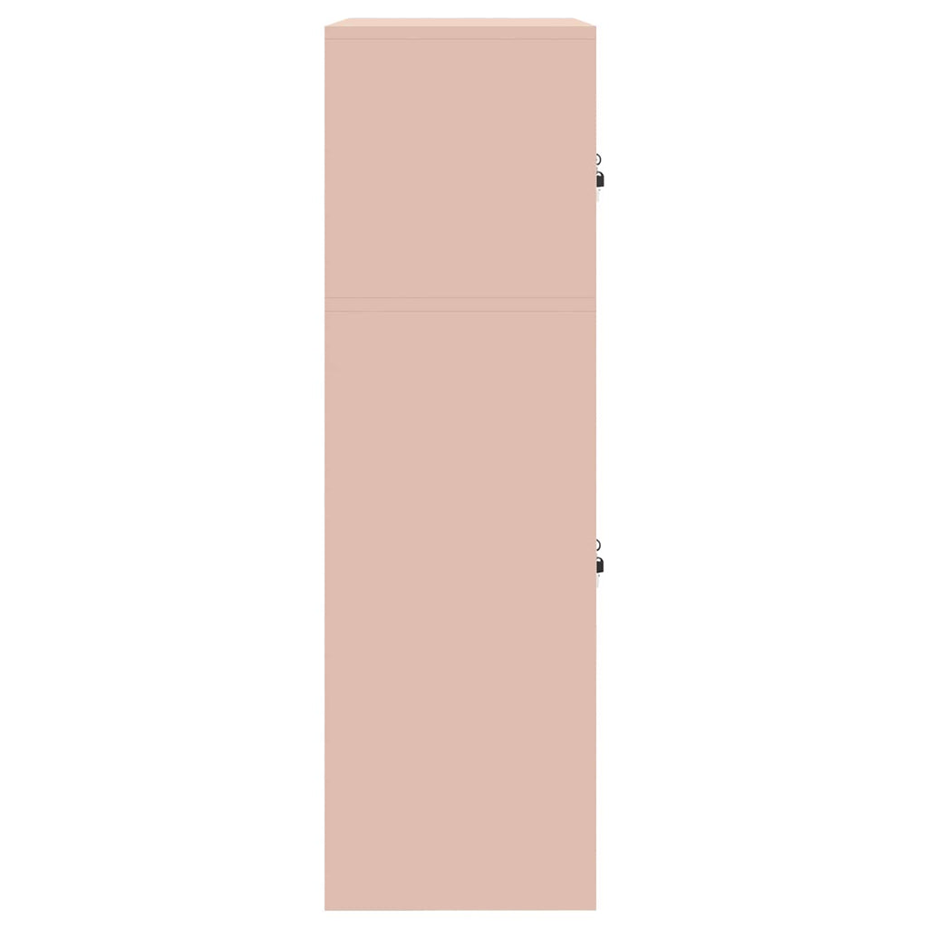 vidaXL Szafka do przechowywania 2 szt. Różowy 60 x 40 x 130 cm Stal