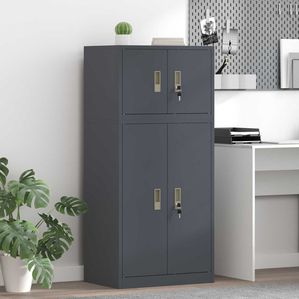 vidaXL Szafka do przechowywania 2 szt. Antracyt 60 x 40 x 130 cm Stal
