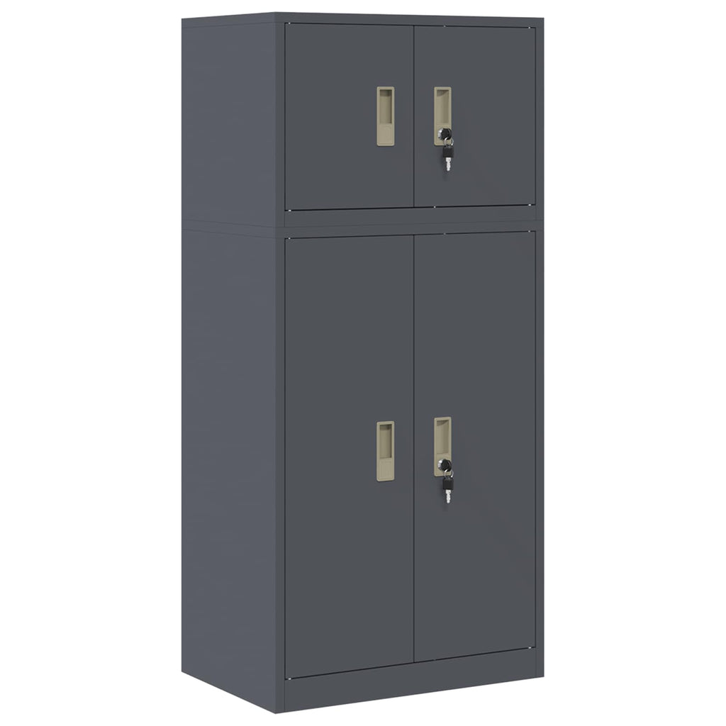 vidaXL Szafka do przechowywania 2 szt. Antracyt 60 x 40 x 130 cm Stal