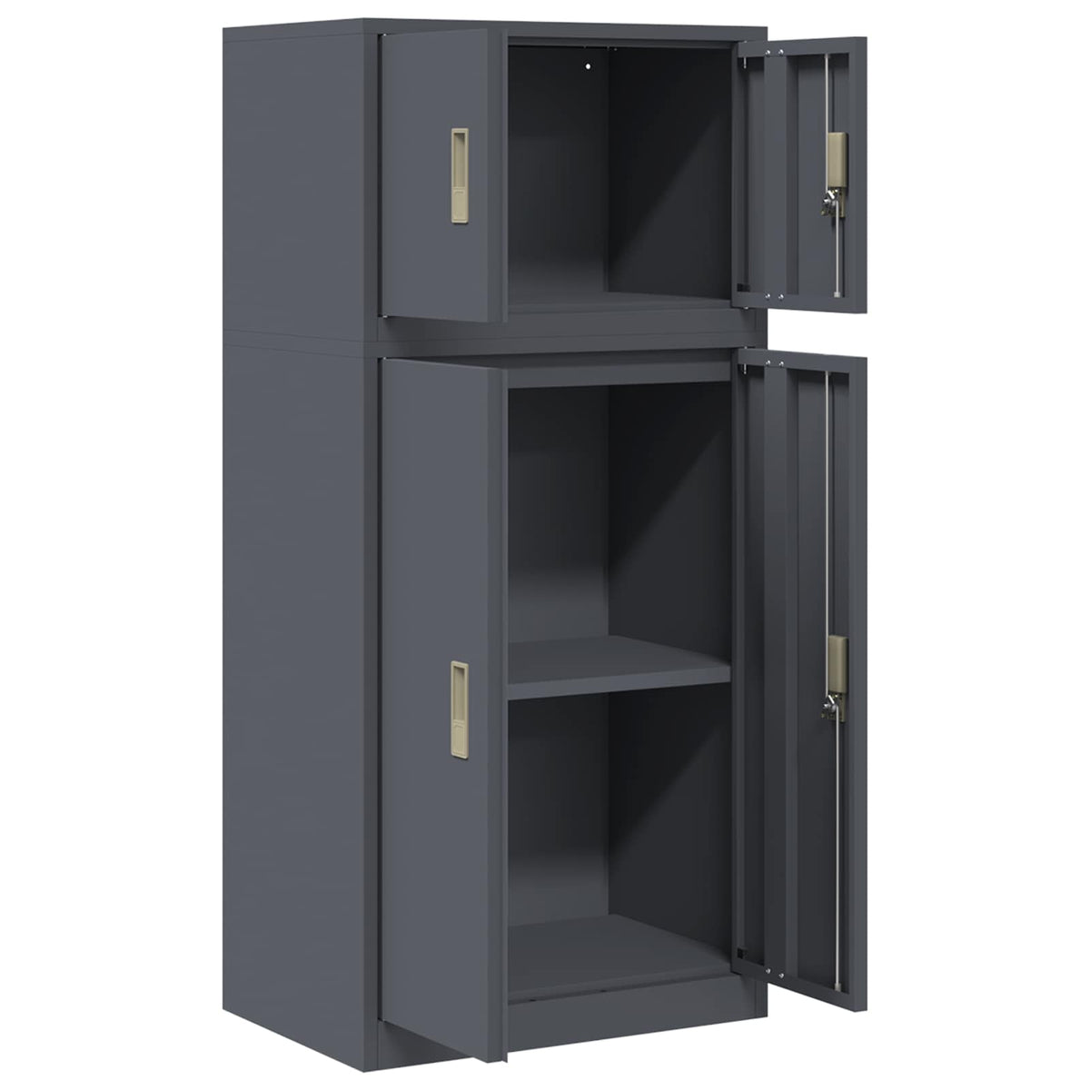vidaXL Szafka do przechowywania 2 szt. Antracyt 60 x 40 x 130 cm Stal