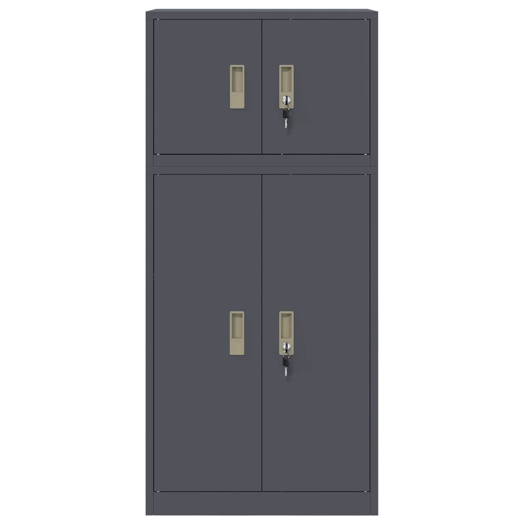 vidaXL Szafka do przechowywania 2 szt. Antracyt 60 x 40 x 130 cm Stal