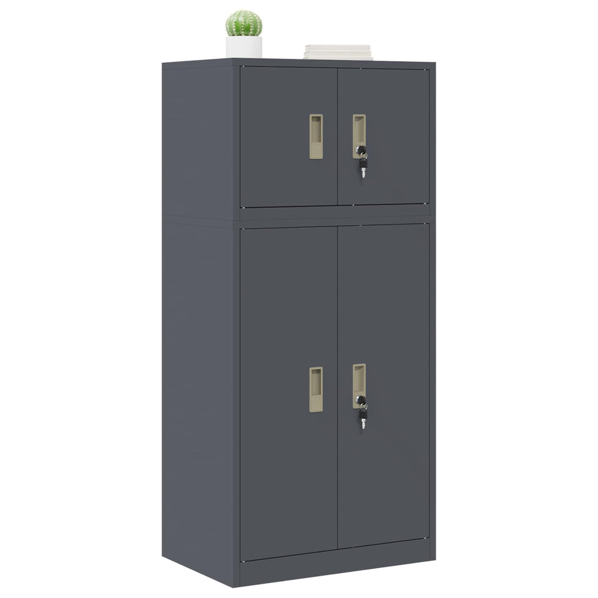 vidaXL Szafka do przechowywania 2 szt. Antracyt 60 x 40 x 130 cm Stal
